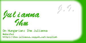 julianna ihm business card
